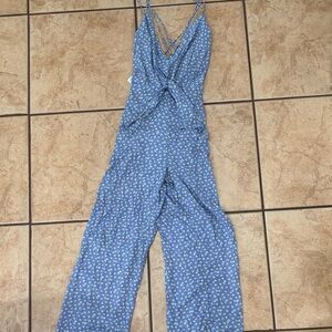 Blue Floral Women's Jumpsuit